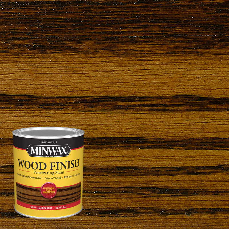 MINWAX - Minwax Wood Finish Semi-Transparent Honey Oil-Based Penetrating Wood Stain 1 qt