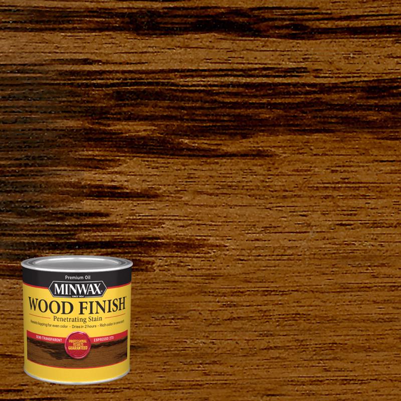 MINWAX - Minwax Wood Finish Semi-Transparent Espresso Oil-Based Penetrating Wood Stain 0.5 pt