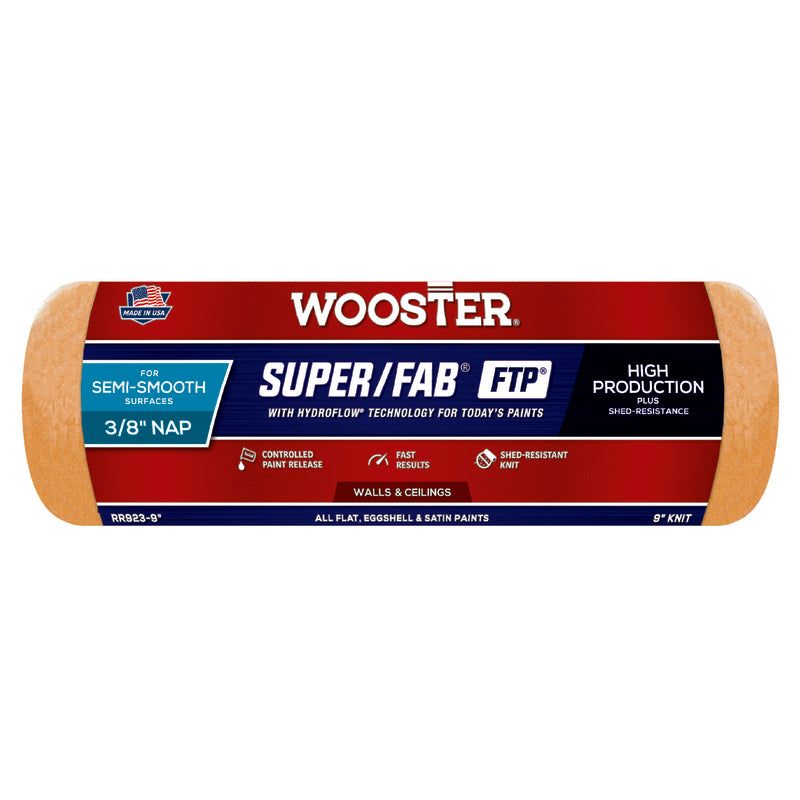 WOOSTER - Wooster Super/Fab Fabric 9 in. W X 3/8 in. Paint Roller Cover 1 pk