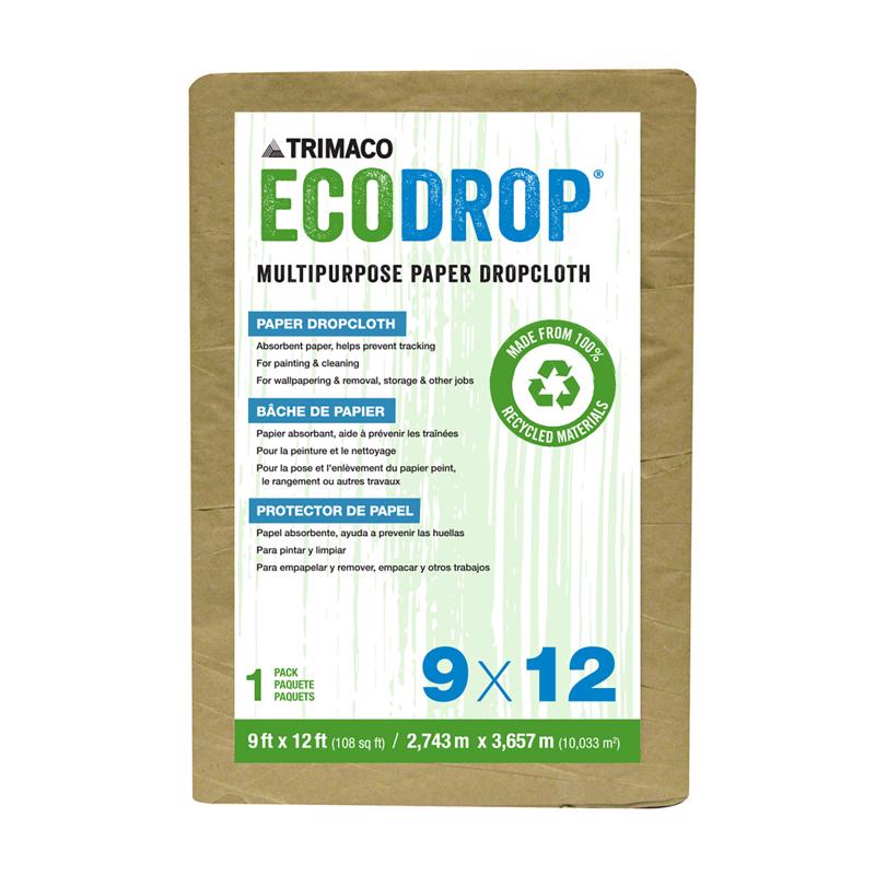 ECODROP - Trimaco EcoDrop 9 ft. W X 12 ft. L Paper Drop Cloth 1 pk