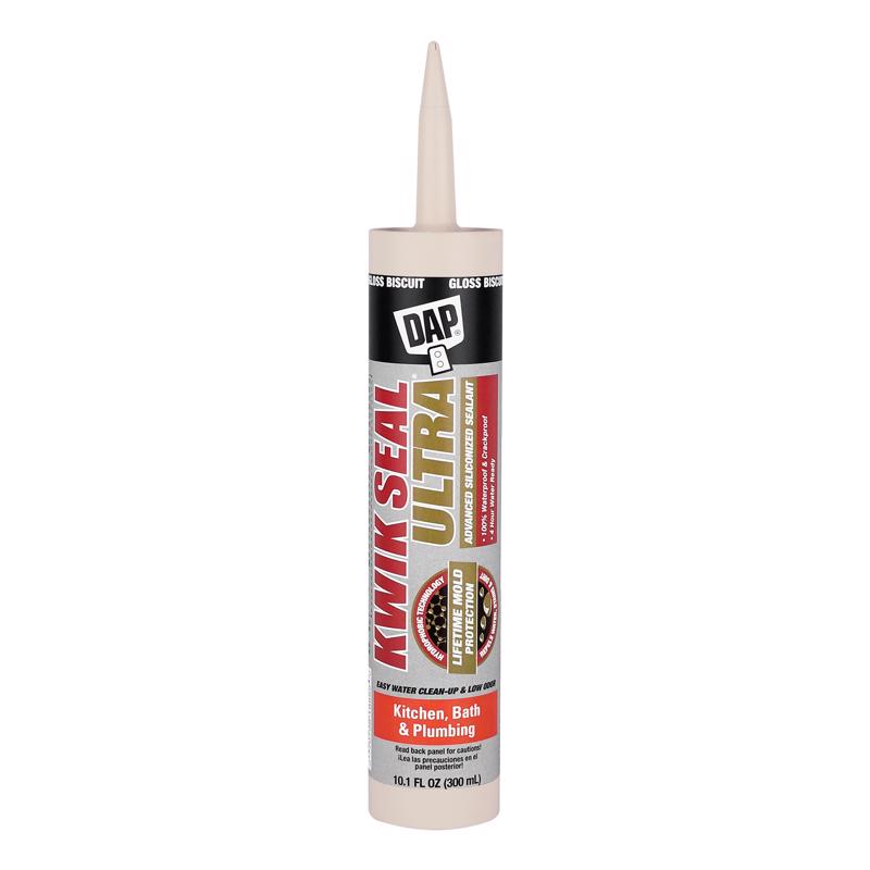 DAP - DAP Kwik Seal Ultra Biscuit Siliconized Acrylic Kitchen and Bath Sealant 10.1 oz - Case of 12