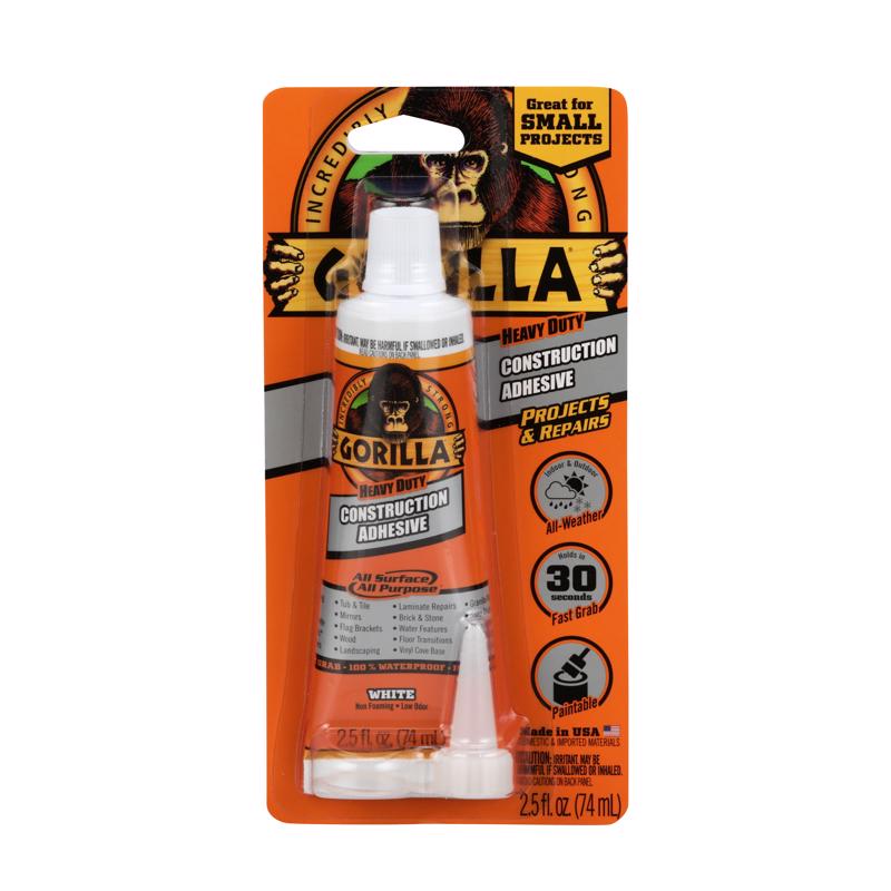 GORILLA GLUE - Gorilla All Purpose Construction Adhesive 2.5 oz - Case of 6 [8020002]