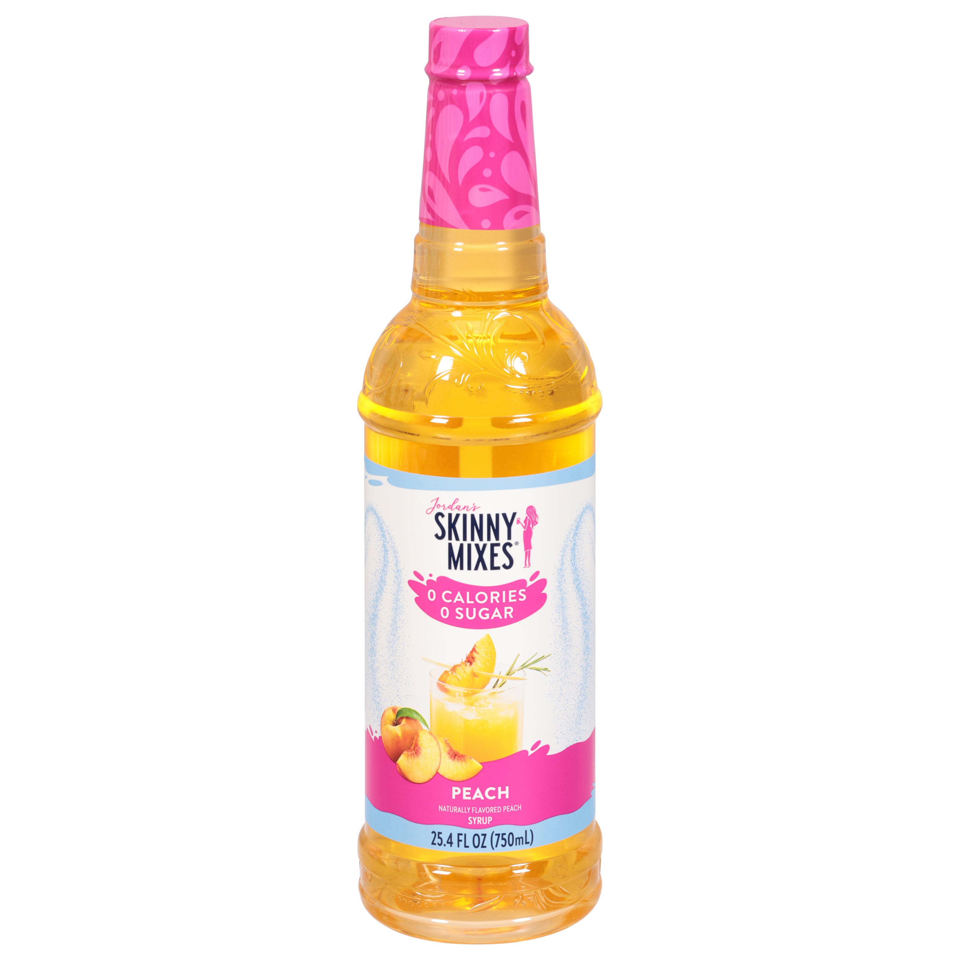 Jordan's Skinny Mixes Peach Syrup 25.4 fl oz - Case of 6