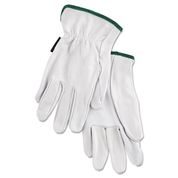 MCR Safety - Grain Goatskin Driver Gloves, White, Medium, 12 Pairs
