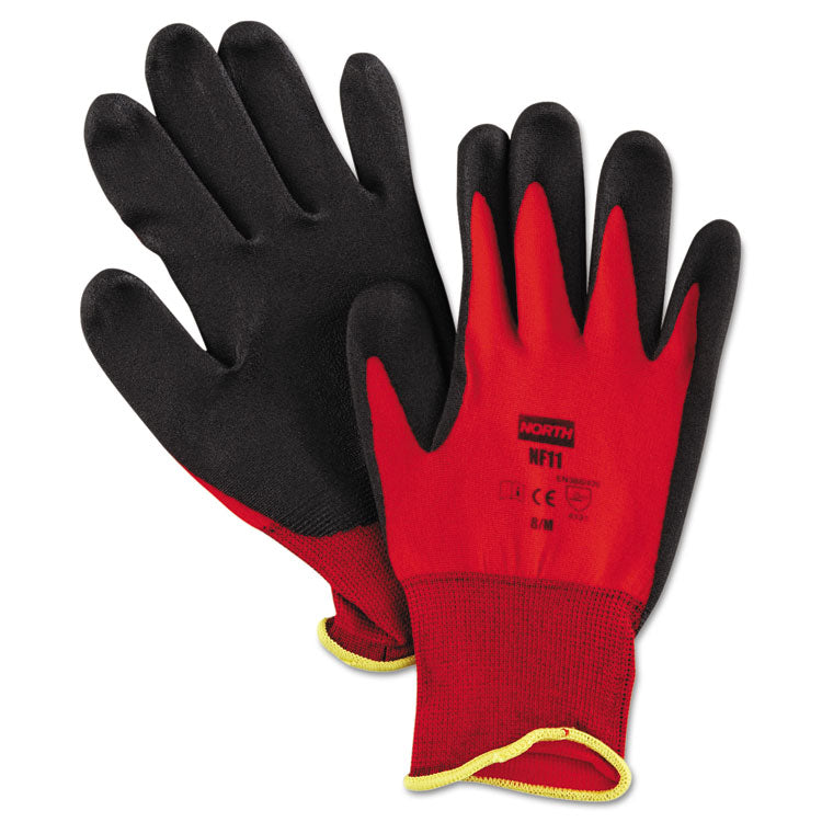 North Safety - NorthFlex Red Foamed PVC Palm Coated Gloves, Medium, Dozen