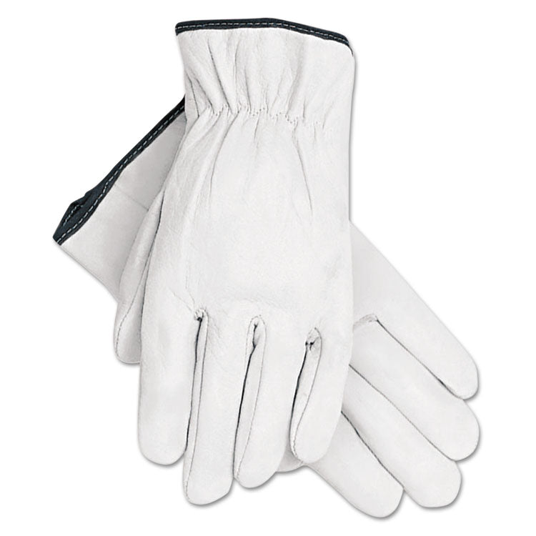 MCR Safety - Grain Goatskin Driver Gloves, White, X-Large, 12 Pairs