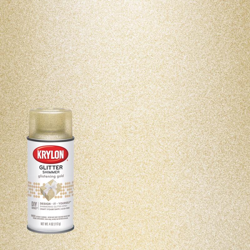 KRYLON - Krylon Glitter Shimmer Glistening Gold Spray Paint 4 oz