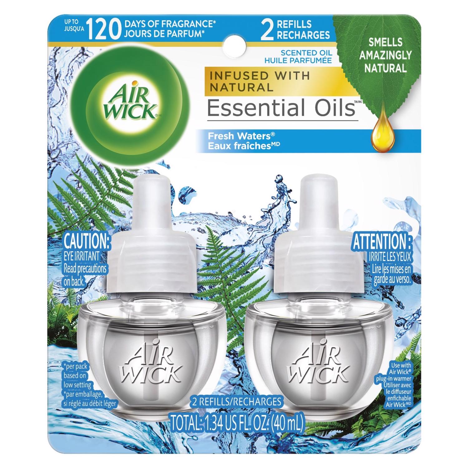 Air Wick Fresh Waters Scent Air Freshener Oil Refill 0.67 oz Liquid