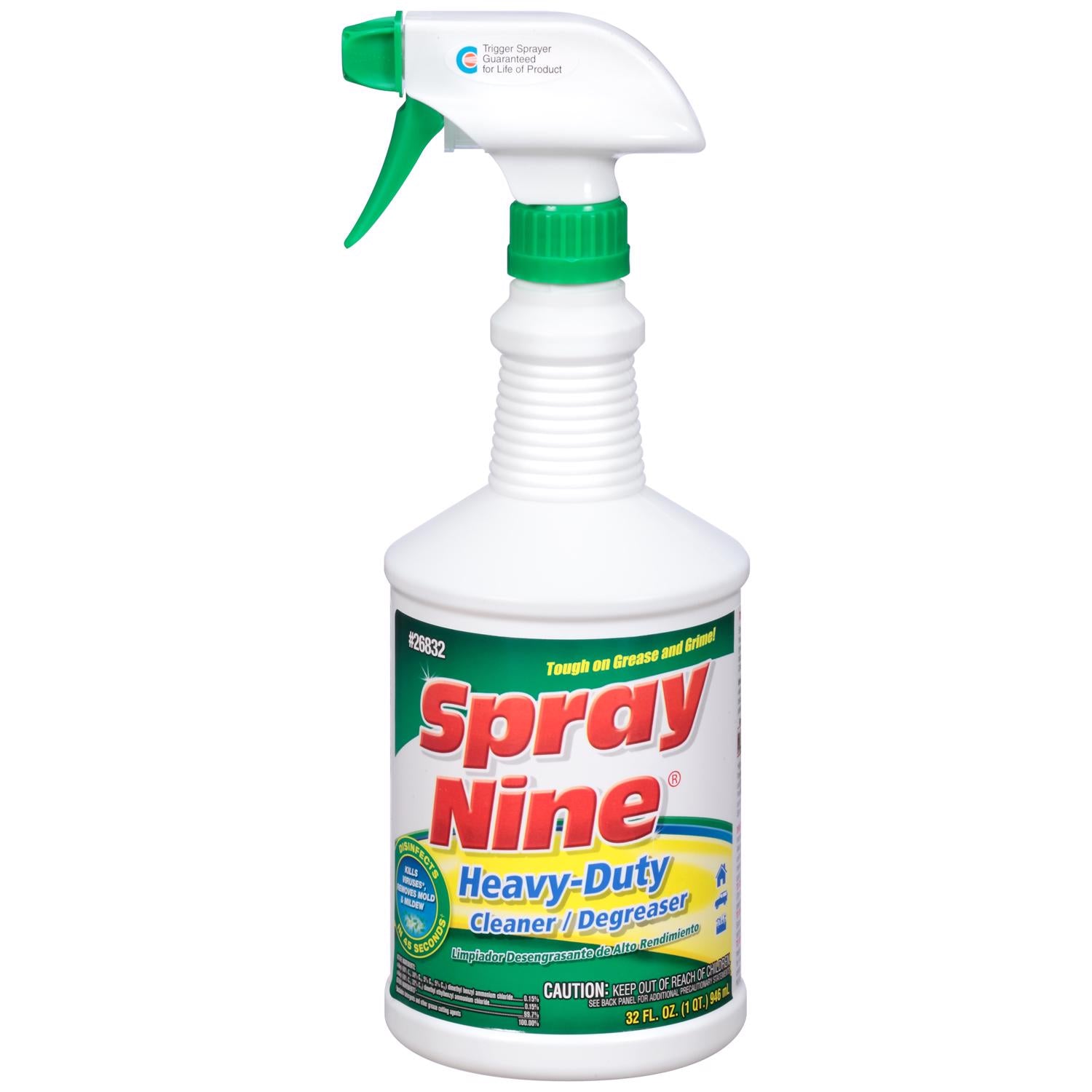Spray Nine No Scent Cleaner and Degreaser Liquid 32 oz - Case of 12