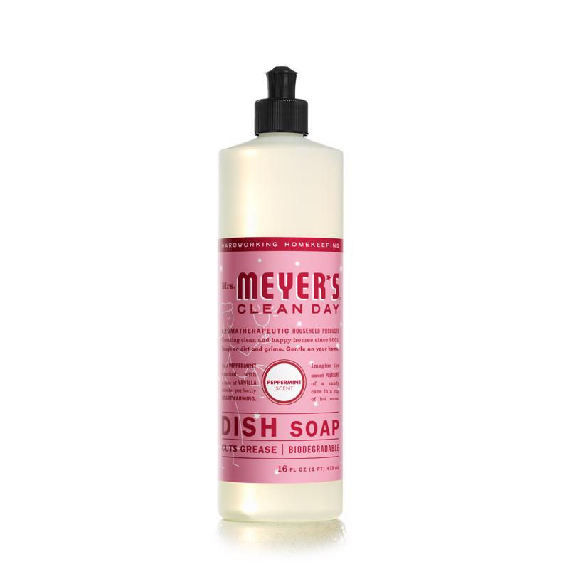 MRS. MEYER'S - Mrs. Meyer's Clean Day Peppermint Scent Liquid Dish Soap 16 oz 1 pk - Case of 6