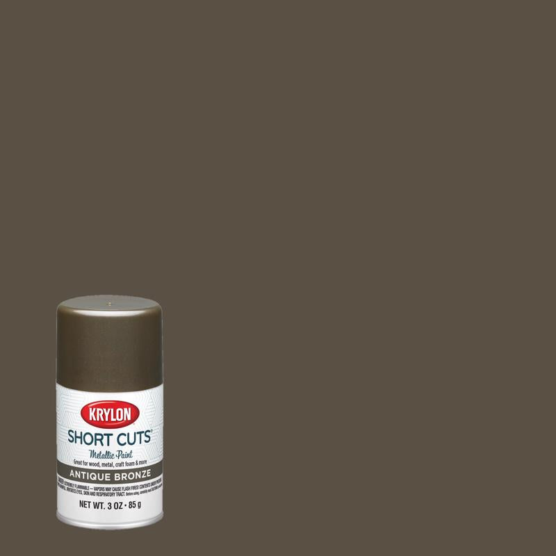 KRYLON - Krylon Short Cuts Metallic Antique Bronze Spray Paint 3 oz - Case of 6