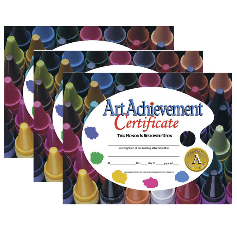 HAYES PUBLISHING - Art Achievement Certificate, 8.5" x 11", 30 Per Pack, 3 Packs