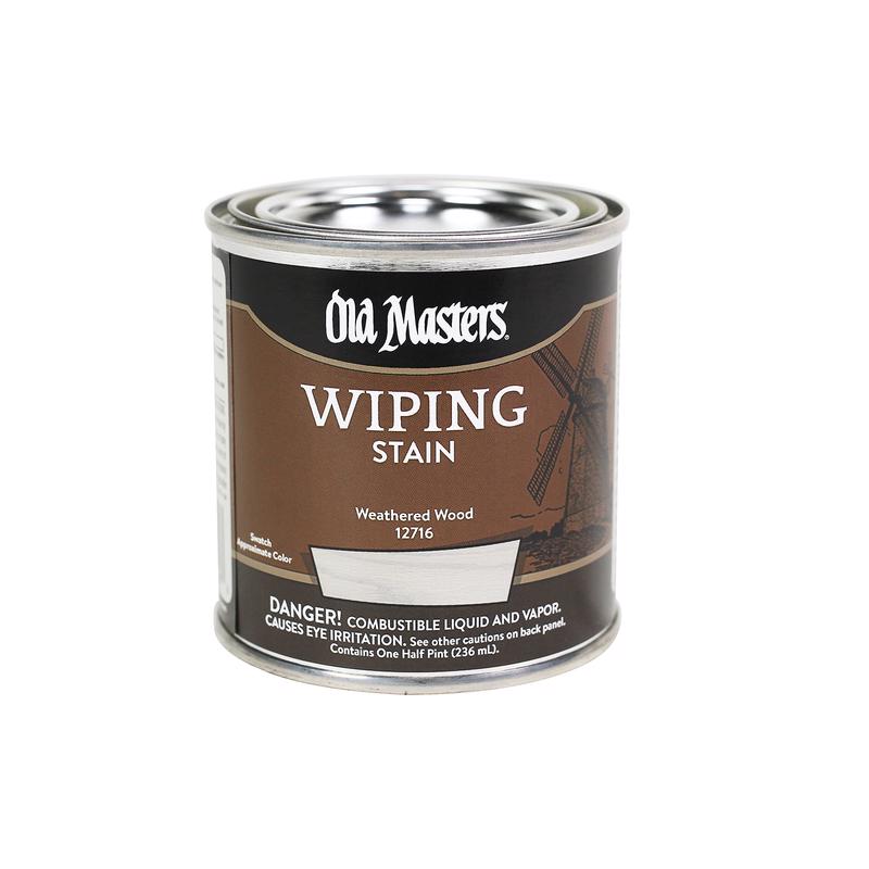 OLD MASTERS - Old Masters Semi-Transparent Weathered Wood Oil-Based Wiping Stain 0.5 pt - Case of 6