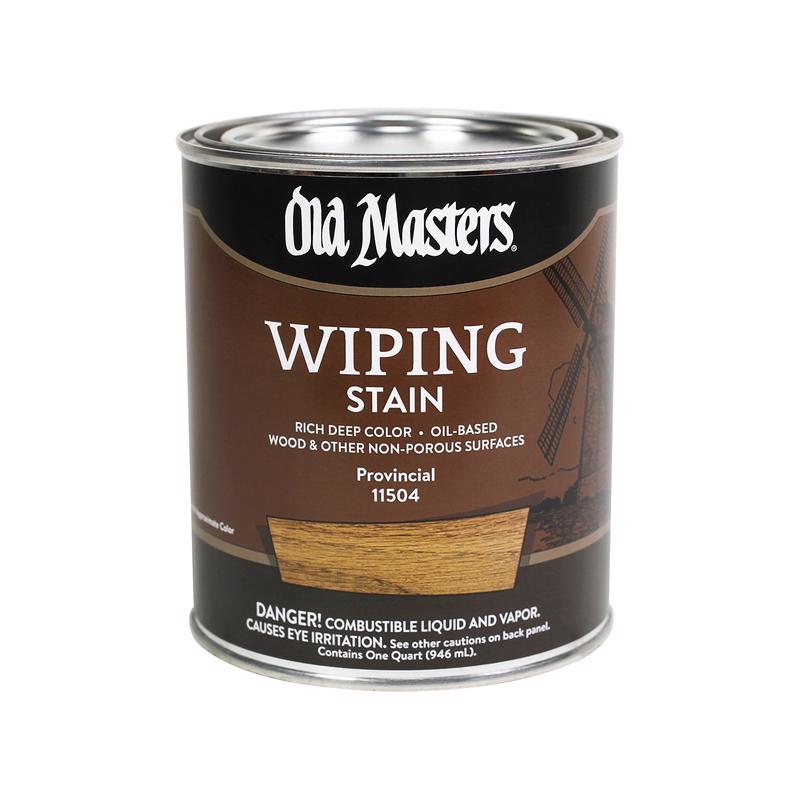 OLD MASTERS - Old Masters Semi-Transparent Provincial Oil-Based Wiping Stain 1 qt - Case of 4