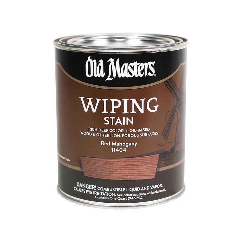 OLD MASTERS - Old Masters Semi-Transparent Red Mahogany Oil-Based Wiping Stain 1 qt - Case of 4