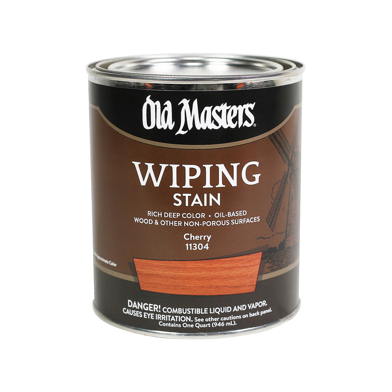 OLD MASTERS - Old Masters Semi-Transparent Cherry Oil-Based Wiping Stain 1 qt - Case of 4