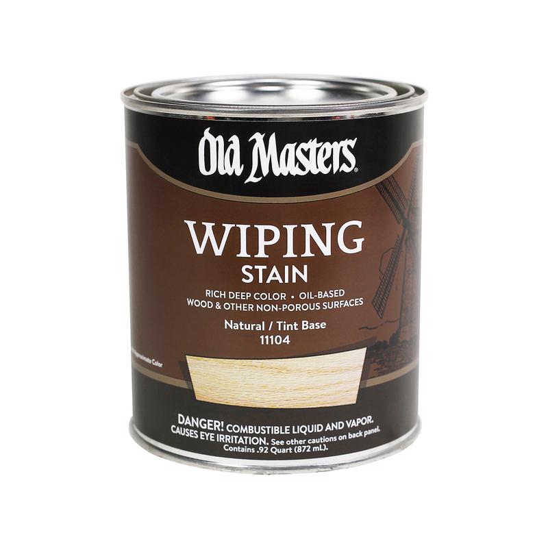 OLD MASTERS - Old Masters Semi-Transparent Natural Oil-Based Wiping Stain 1 qt - Case of 4