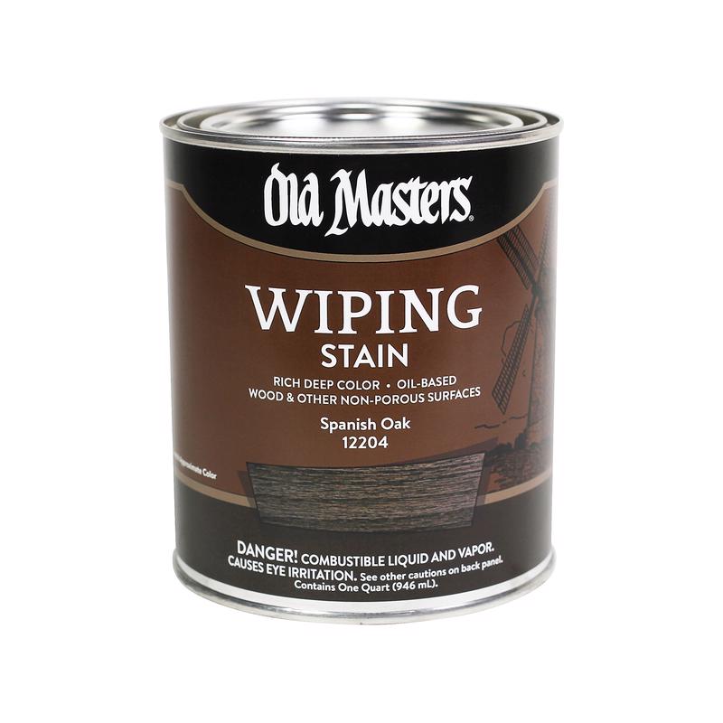OLD MASTERS - Old Masters Semi-Transparent Spanish Oak Oil-Based Wiping Stain 1 qt - Case of 4