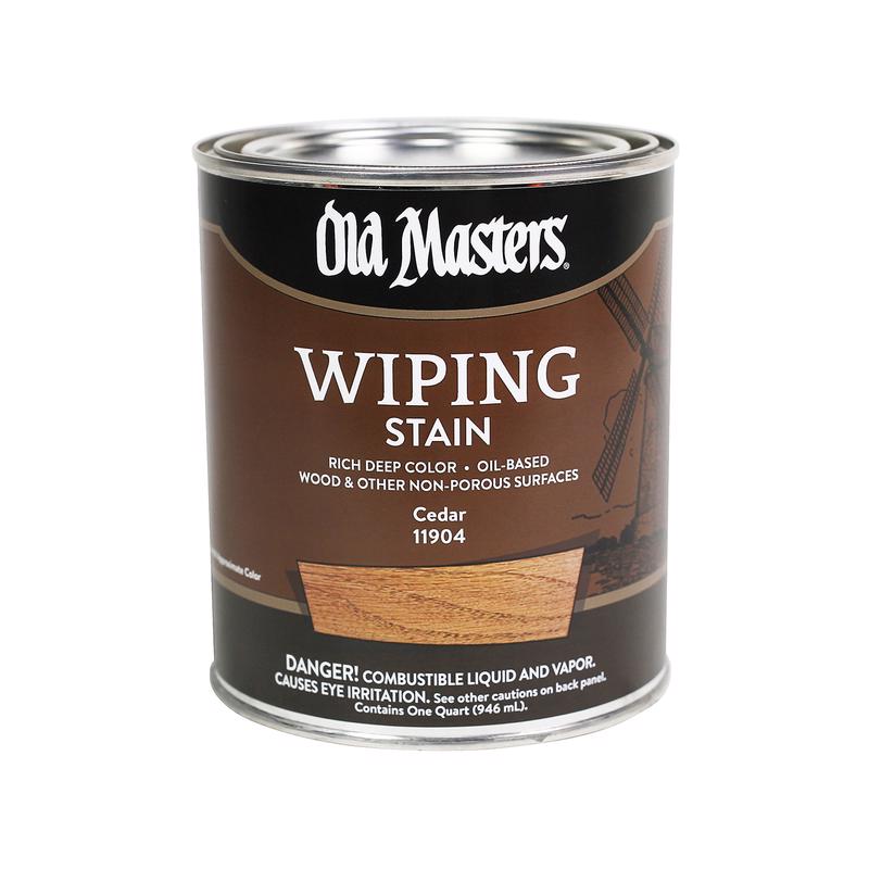 OLD MASTERS - Old Masters Semi-Transparent Cedar Oil-Based Wiping Stain 1 qt - Case of 4