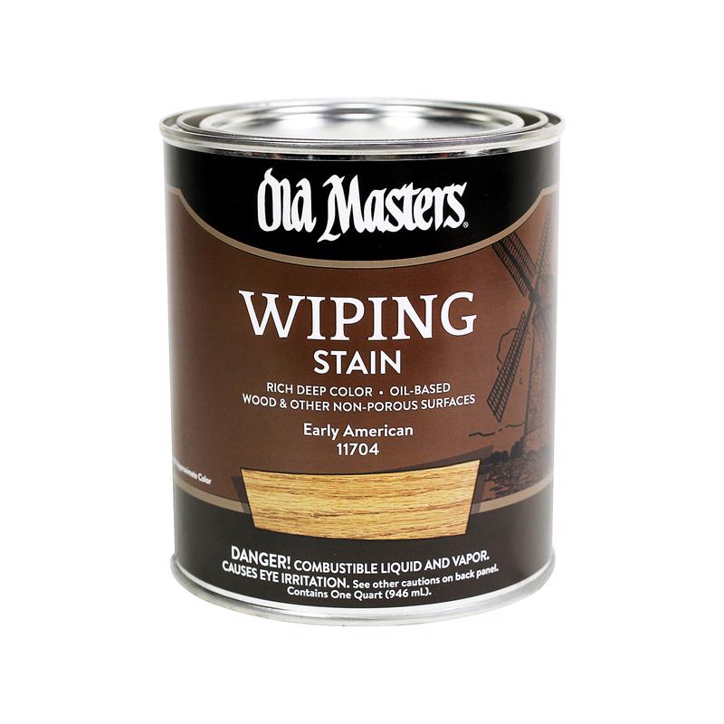 OLD MASTERS - Old Masters Semi-Transparent Early American Oil-Based Wiping Stain 1 qt - Case of 4