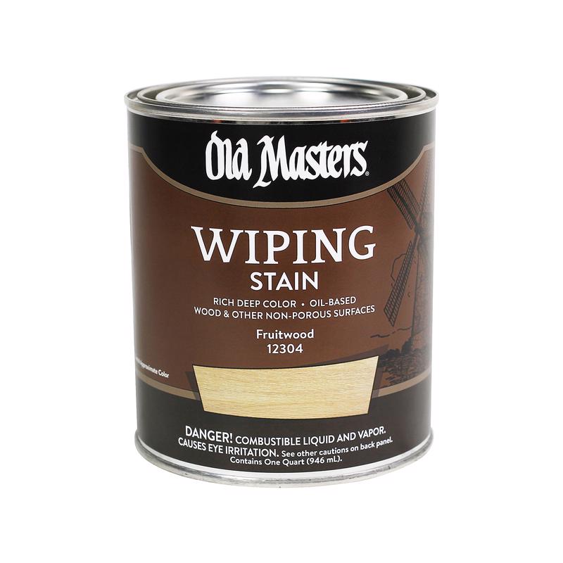 OLD MASTERS - Old Masters Semi-Transparent Fruitwood Oil-Based Wiping Stain 1 qt - Case of 4