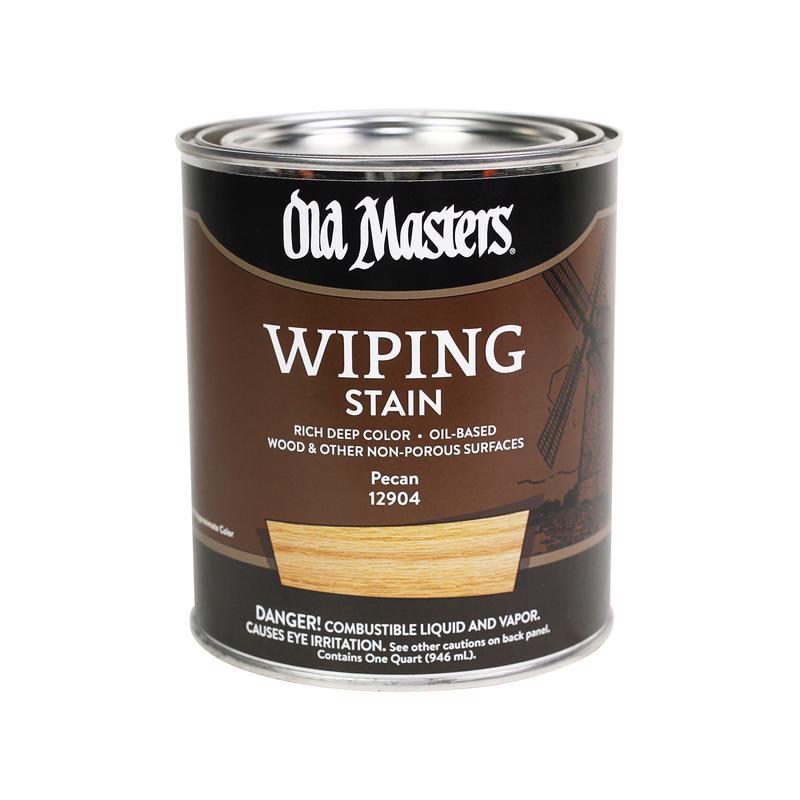 OLD MASTERS - Old Masters Semi-Transparent Pecan Oil-Based Wiping Stain 1 qt - Case of 4