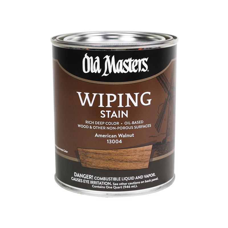 OLD MASTERS - Old Masters Semi-Transparent American Walnut Oil-Based Wiping Stain 1 qt - Case of 4