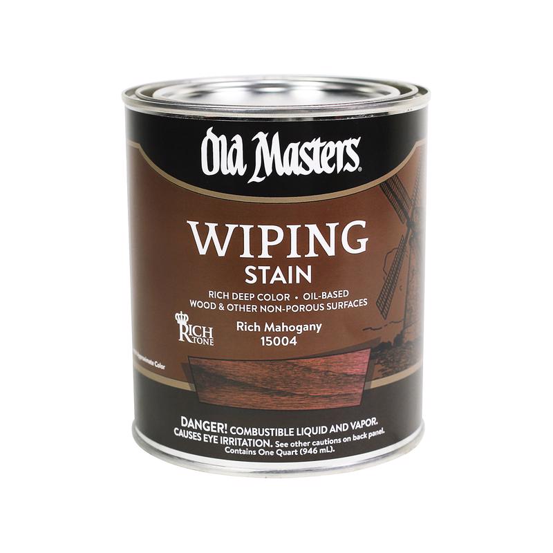 OLD MASTERS - Old Masters Semi-Transparent Rich Mahogany Oil-Based Wiping Stain 1 qt - Case of 4