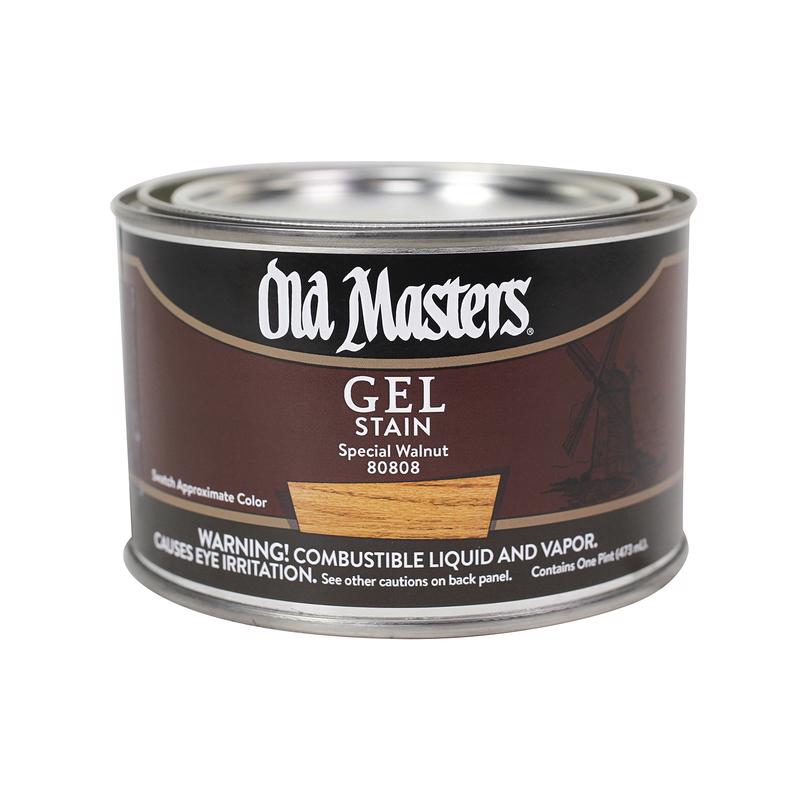 OLD MASTERS - Old Masters Semi-Transparent Special Walnut Oil-Based Alkyd Gel Stain 1 pt - Case of 4