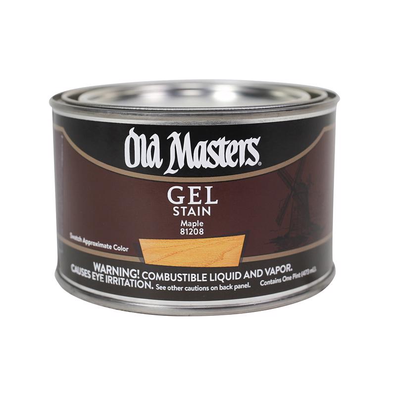OLD MASTERS - Old Masters Semi-Transparent Maple Oil-Based Alkyd Gel Stain 1 pt - Case of 4