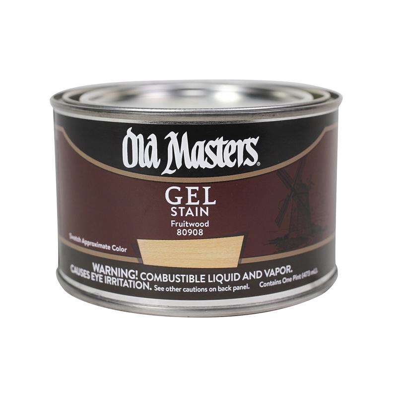 OLD MASTERS - Old Masters Semi-Transparent Fruitwood Oil-Based Alkyd Gel Stain 1 pt - Case of 4