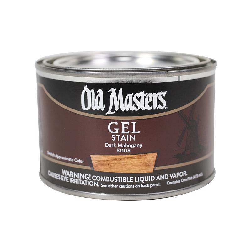 OLD MASTERS - Old Masters Semi-Transparent Dark Mahogany Oil-Based Alkyd Gel Stain 1 pt - Case of 4