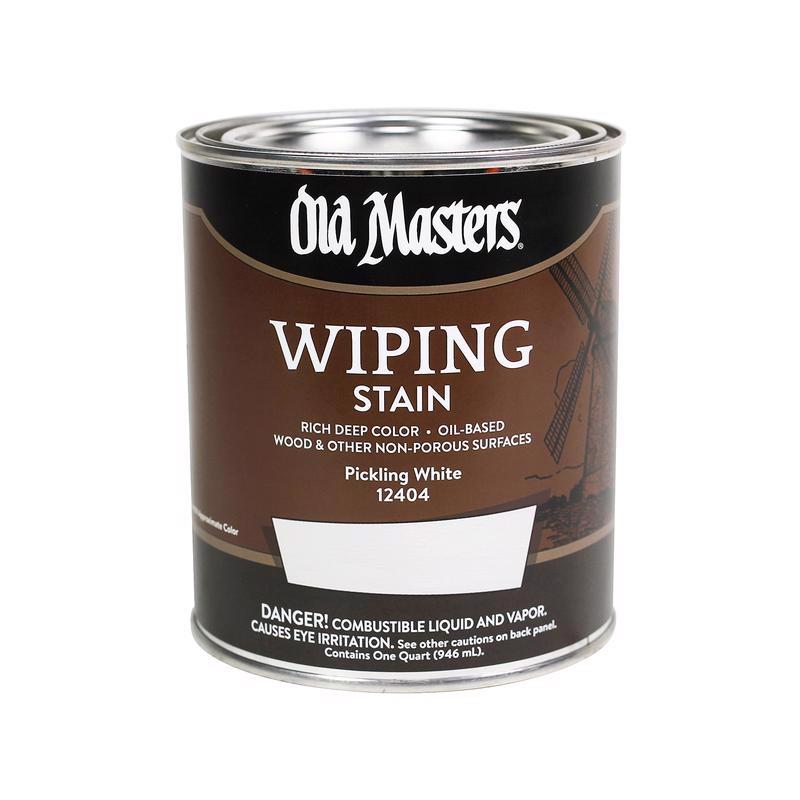 OLD MASTERS - Old Masters Semi-Transparent Pickling White Oil-Based Wiping Stain 1 qt - Case of 4