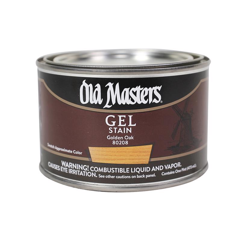 OLD MASTERS - Old Masters Semi-Transparent Golden Oak Oil-Based Alkyd Gel Stain 1 pt - Case of 4