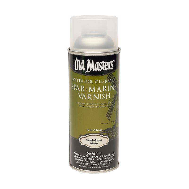 OLD MASTERS - Old Masters Semi-Gloss Clear Oil-Based Marine Spar Varnish Spray 12.8 oz