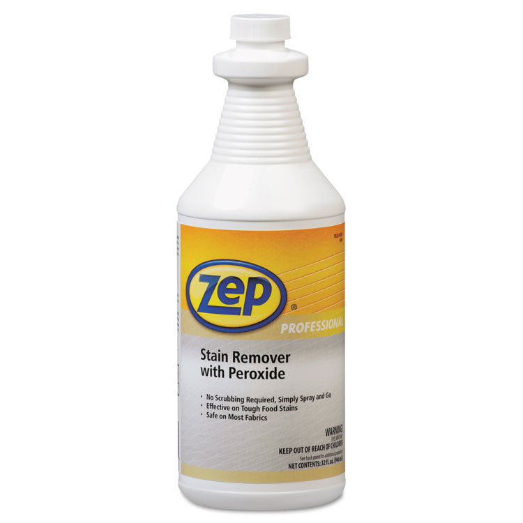 Zep Professional - Stain Remover with Peroxide, Quart Bottle, 6/Carton