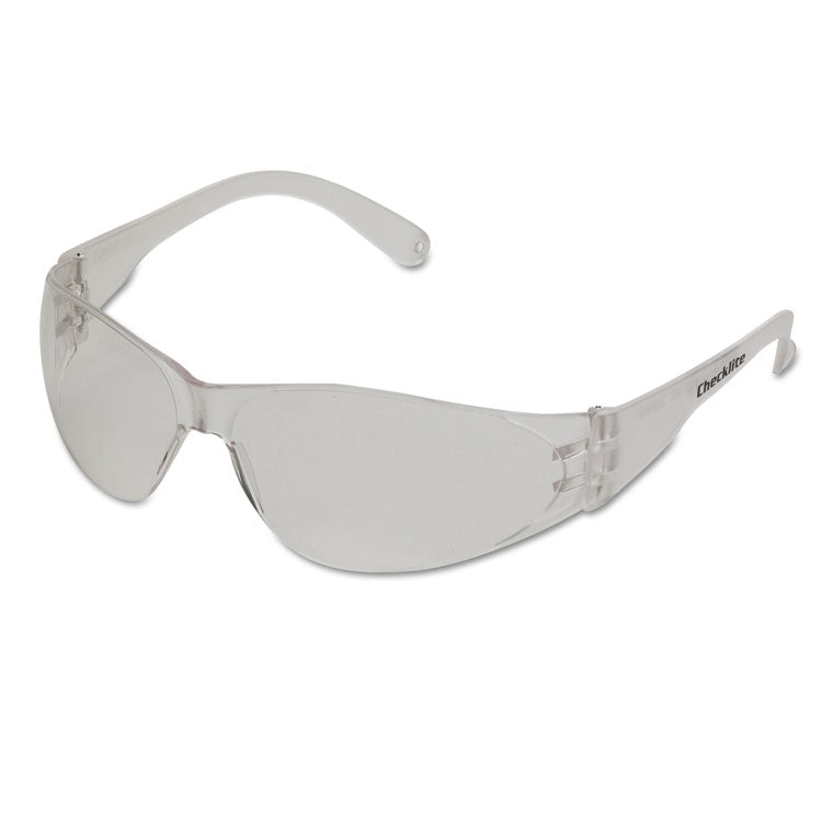 MCR Safety - Checklite Scratch-Resistant Safety Glasses, Clear Lens, 12/Box