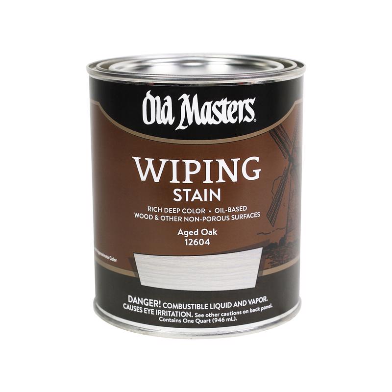 OLD MASTERS - Old Masters Semi-Transparent Aged Oak Oil-Based Wiping Stain 1 qt - Case of 4