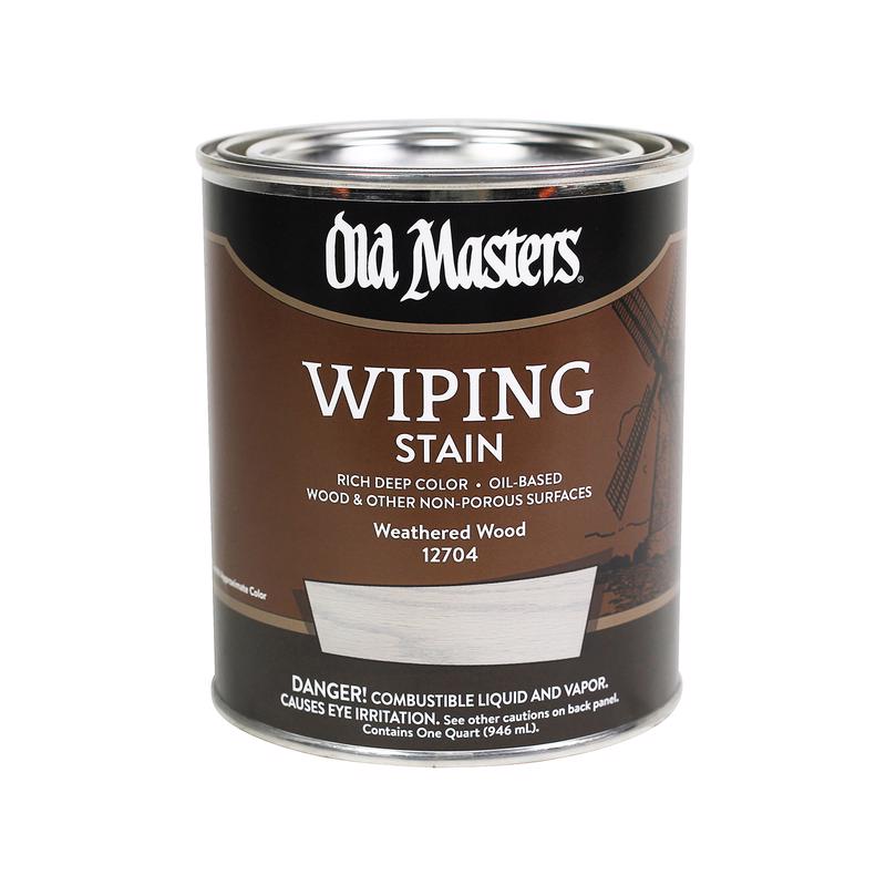 OLD MASTERS - Old Masters Semi-Transparent Weathered Wood Oil-Based Wiping Stain 1 qt - Case of 4