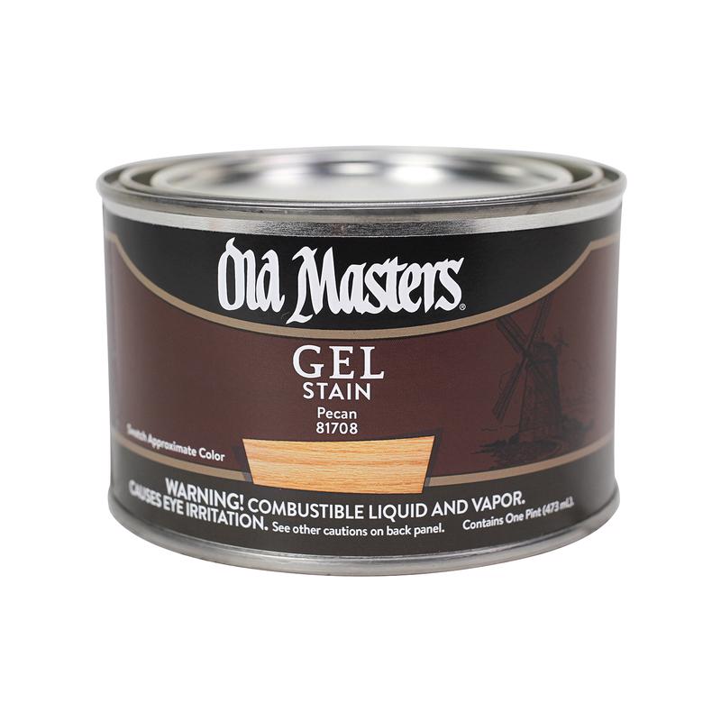 OLD MASTERS - Old Masters Semi-Transparent Pecan Oil-Based Alkyd Gel Stain 1 pt - Case of 4