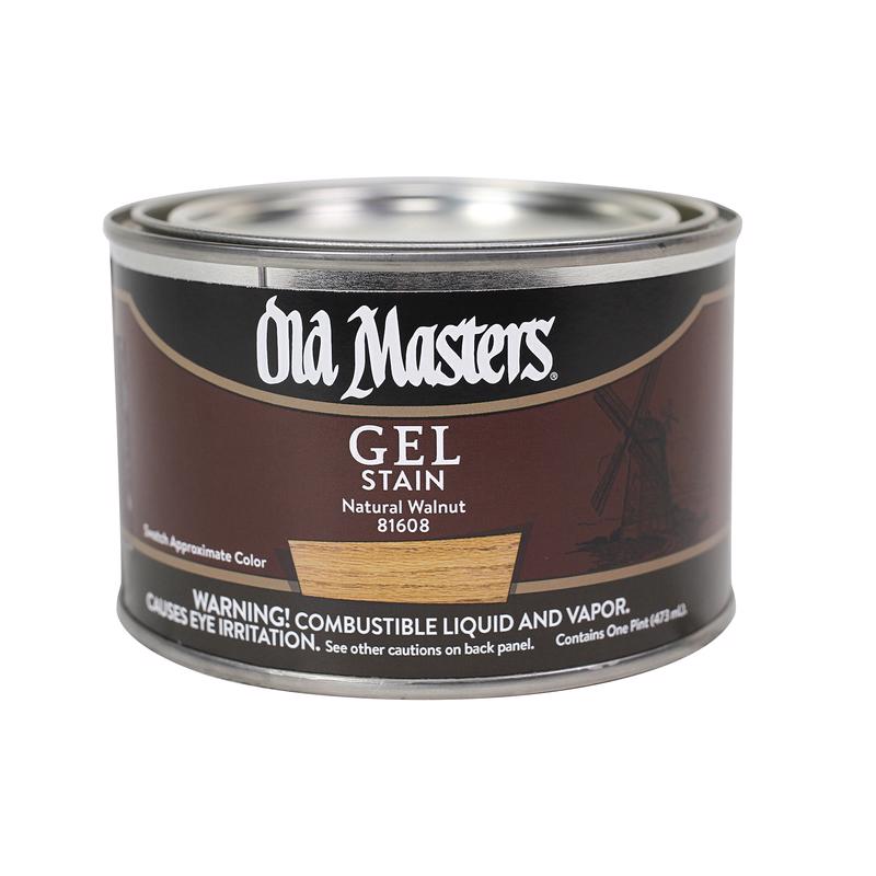 OLD MASTERS - Old Masters Semi-Transparent Natural Walnut Oil-Based Alkyd Gel Stain 1 pt - Case of 4