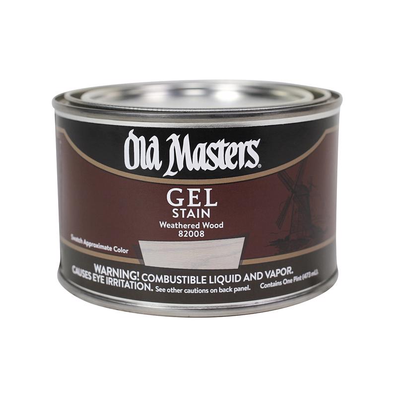 OLD MASTERS - Old Masters Semi-Transparent Weathered Wood Oil-Based Alkyd Gel Stain 1 pt - Case of 4