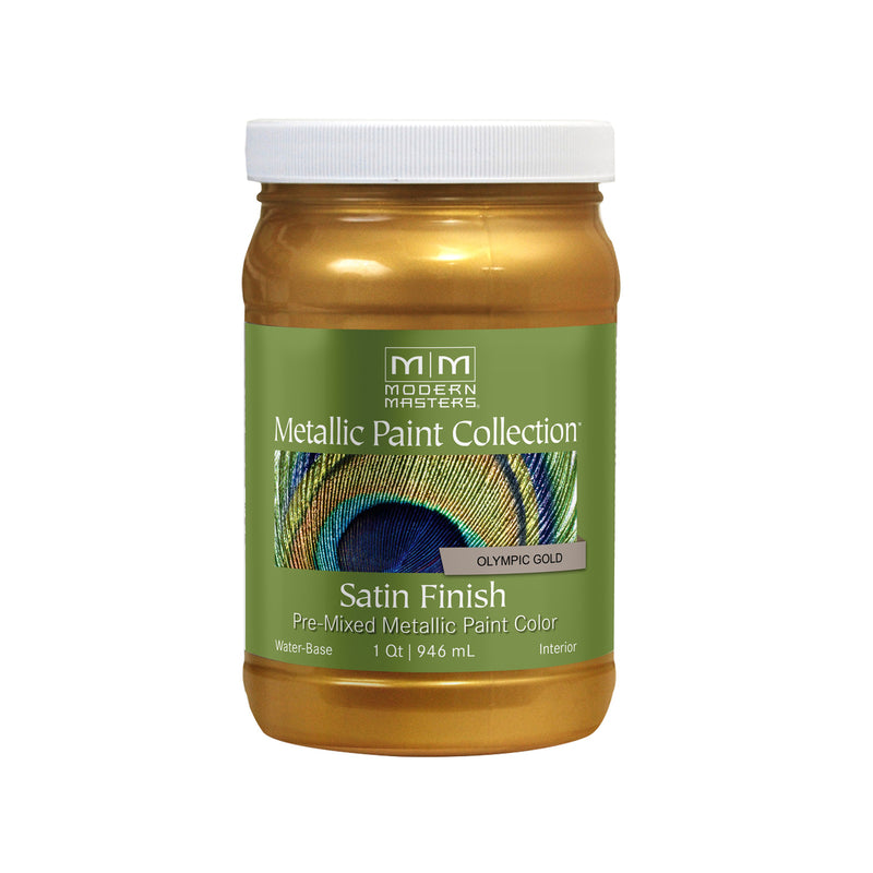 MODERN MASTERS - Modern Masters Shimmer Satin Olympic Gold Metallic Paint 1 qt