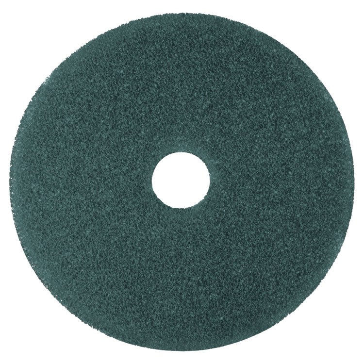 3M - Low-Speed High Productivity Floor Pads 5300, 20" Diameter, Blue, 5/Carton