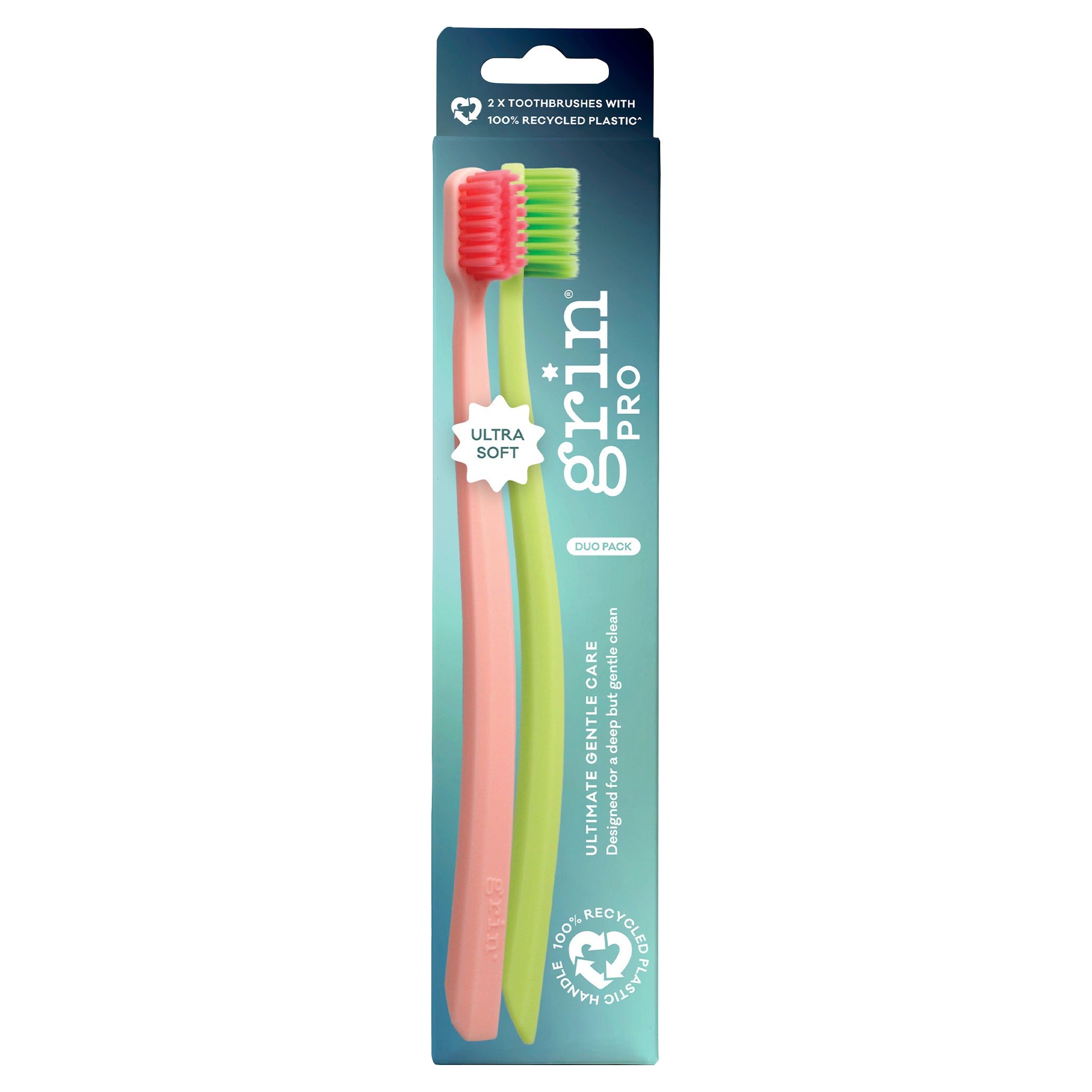 Grin Pro Ultimate Gentle Care Toothbrush 2pk Ultra Soft - Case of 8