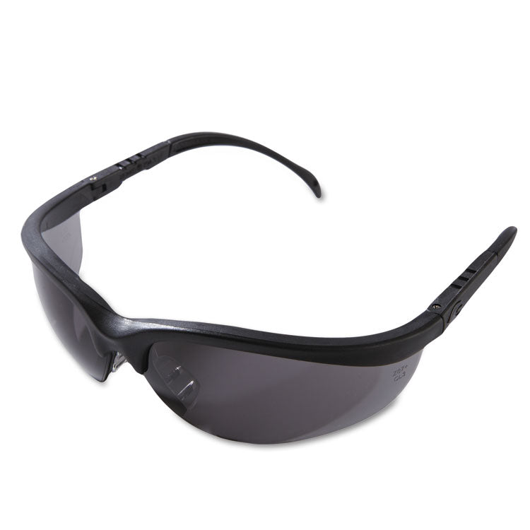 MCR Safety - Klondike Safety Glasses, Matte Black Frame, Gray Lens, 12/Box (9114505)