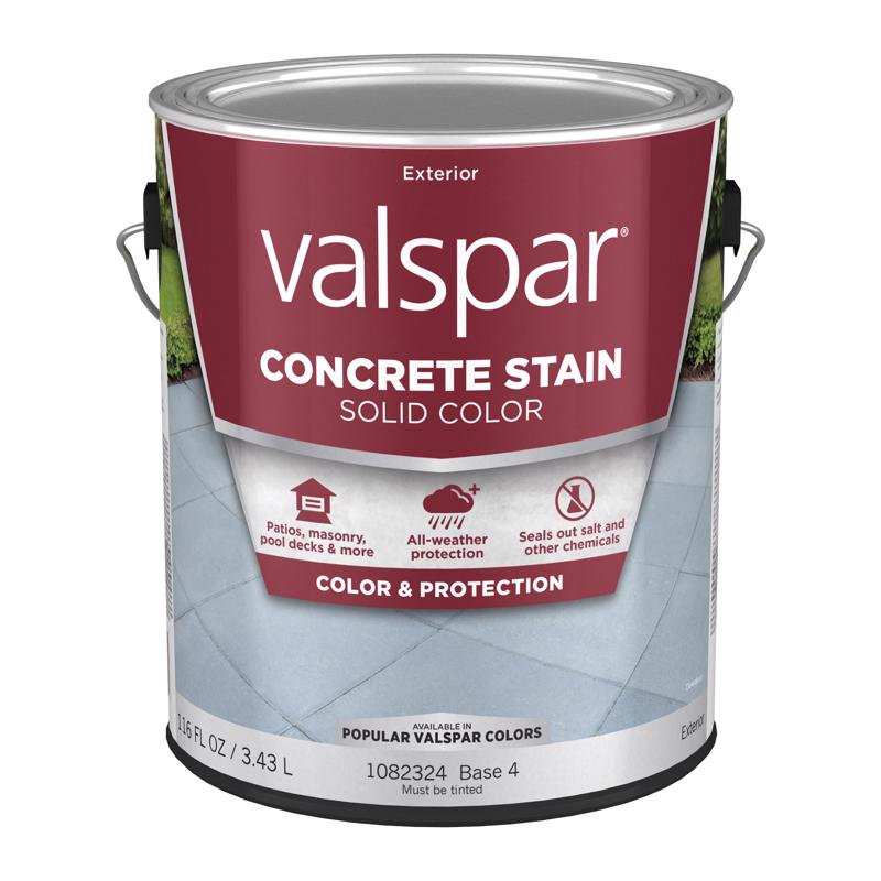 VALSPAR - Valspar Concrete Stain Solid Base 4 Resin Concrete Stain 1 gal - Case of 4