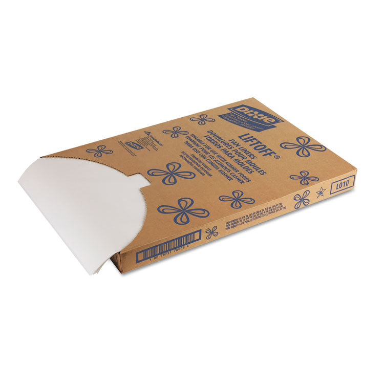 Dixie - Greaseproof Liftoff Pan Liners, 16.38 x 24.38, White, 1,000 Sheets/Carton