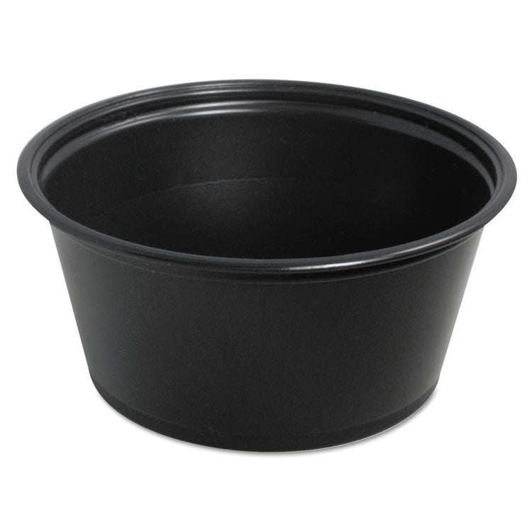Dart - Conex Complements Portion/Medicine Cups, 3.25 oz, Black, 125/Bag, 20 Bags/Carton