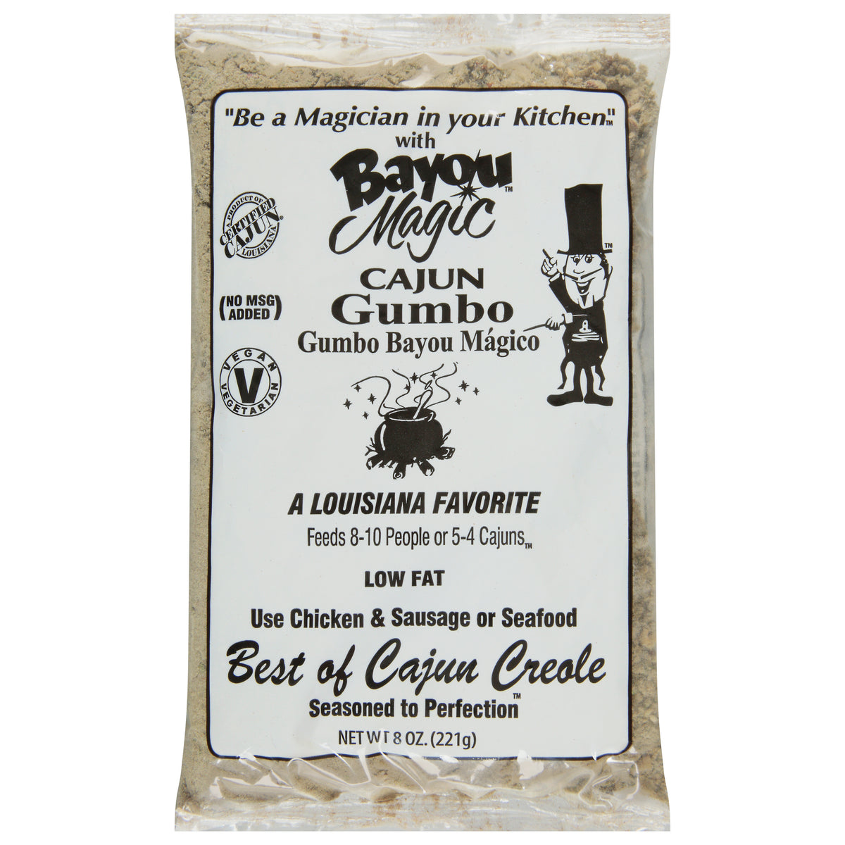 Bayou Magic Low fat Cajun Gumbo 8 oz - Case of 12